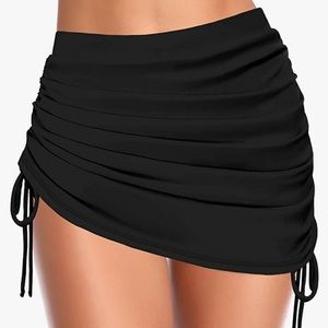 👙 SHEKINI - Drawstring Ruched Swim Skirt 👙